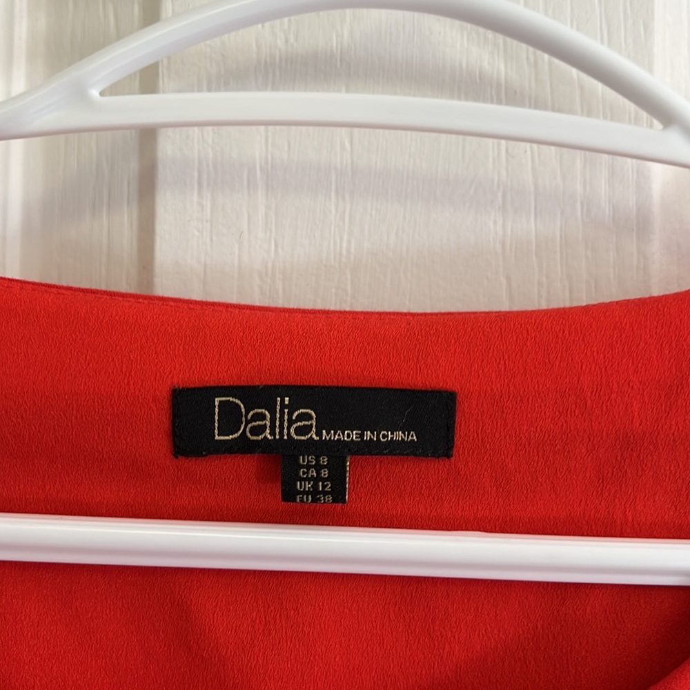 Dalia Orange Ruffled Dress - Picture 10 of 11